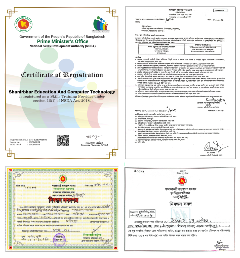 সরকার অনুমোদিত প্রতিষ্ঠান